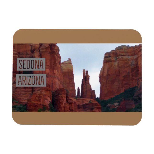Ímã Poster de viagens das Montanhas Sedona Arizona (Horizontal)