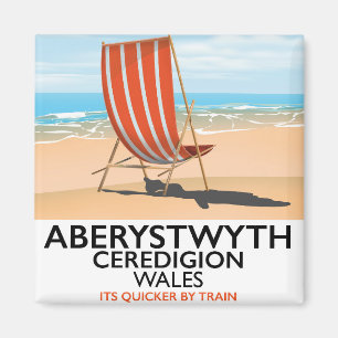 Imã poster de viagens de Aberystwyth Wales