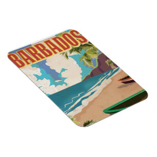 Ímã Poster de viagens de Barbados