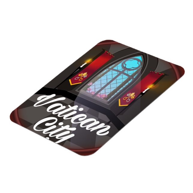 Ímã poster de viagens de desenho animado da cidade vat (Left Side)