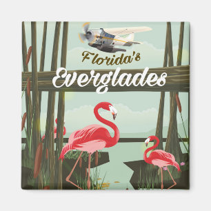 Imã poster de viagens de desenho animado da Florida Ev