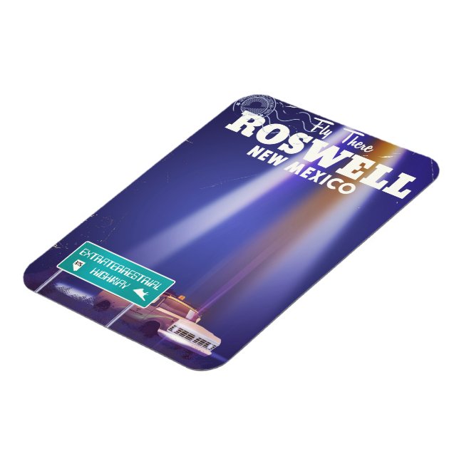 Ímã Poster de viagens de Estrada Extraterrestre Roswel (Left Side)