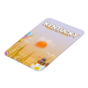 Ímã Poster de viagens de Fazenda Kentucky Cute