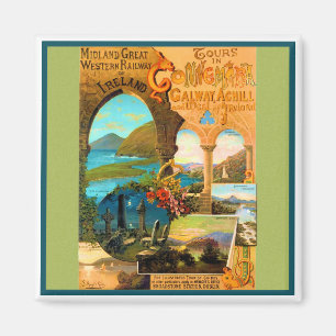 Imã Poster de viagens de Galway