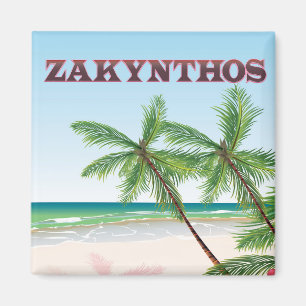 Imã Poster de viagens de Grécia Zakynthos
