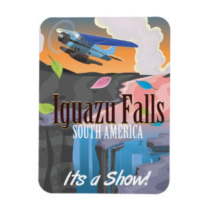 Ímã Poster de viagens de Iguazu Cai na América do Sul