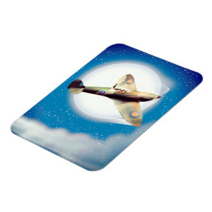 Ímã poster de viagens de impressão de avião Spitfire
