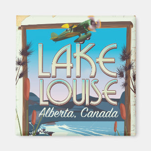 Imã Poster de viagens de Lake Louise, Alberta Canadá