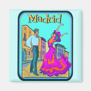Imã Poster de viagens de Madrid