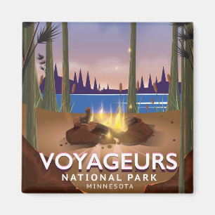 Imã Poster de viagens de Minnesota do parque nacional