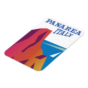 Ímã poster de viagens de navegação Panarea Italy vin