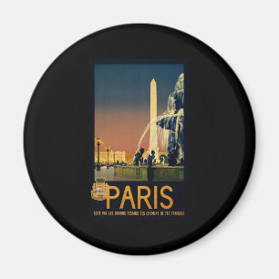 Imã Poster de viagens de Paris para redes railway