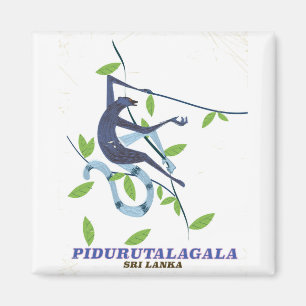 Imã poster de viagens de Pidurutalagala no Sri Lanka.
