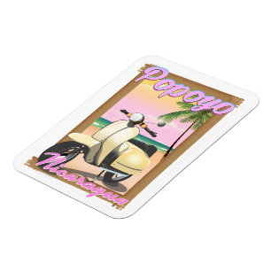 Ímã poster de viagens de praia de Popoyo Nicarágua
