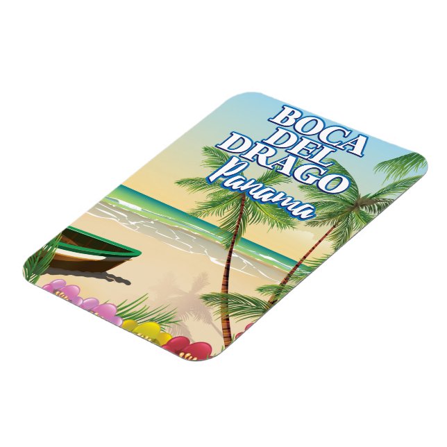 Ímã Poster de viagens de praia do Panamá Boca del Drag (Left Side)