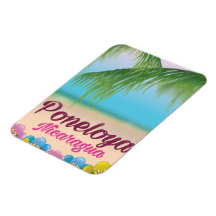 Ímã poster de viagens de praia Poneloya nicaragua