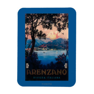 Ímã Poster de viagens de Riviera do italiano