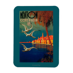 Ímã Poster de viagens de Riviera francês # 1