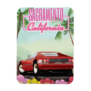 Ímã Poster de viagens de Sacramento Califórnia