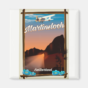 Imã poster de viagens de Suiça Martinsloch