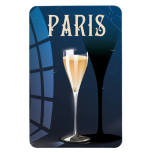 Ímã poster de viagens de vinho de Paris