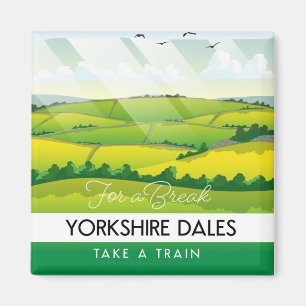 Imã Poster de viagens de Yorkshire Dales.