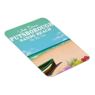 Ímã poster de viagens Devon de Praia de Putsborough Sa