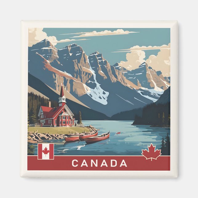 Imã Poster de viagens do Canadá (Frente)