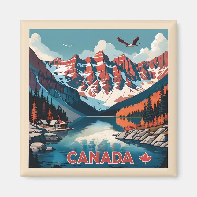 Imã Poster de viagens do Canadá (Frente)