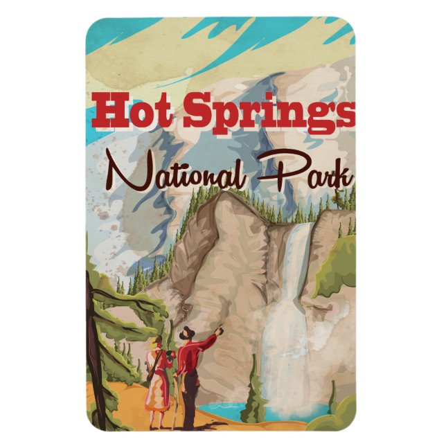 Ímã Poster de viagens do Parque Nacional de Primaveras (Vertical)