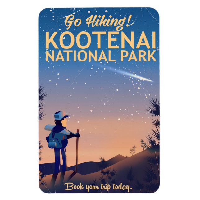 Ímã Poster de viagens do Parque Nacional Kootenai (Vertical)