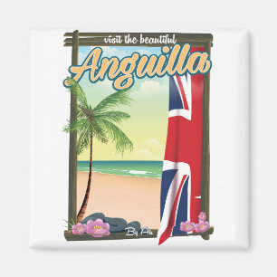 Imã poster de viagens do Território Britânico de Ang