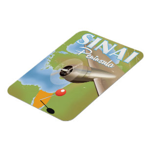 Ímã Poster de viagens do vôo da peninsula do Sinai