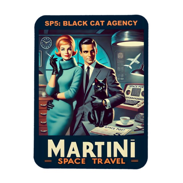 Ímã Poster de viagens Espacial Martini SP5: Agência de (Vertical)