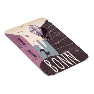 Ímã Poster de viagens estilo Bonn Germany Vintage