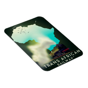 Ímã Poster de viagens Ferroviário Trans-Africano