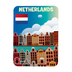 Ímã Poster de viagens holandês
