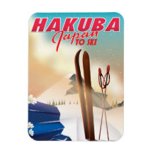Poster de viagens japonês Hakuba.