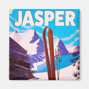 Imã poster de viagens Jasper Alberta Canada