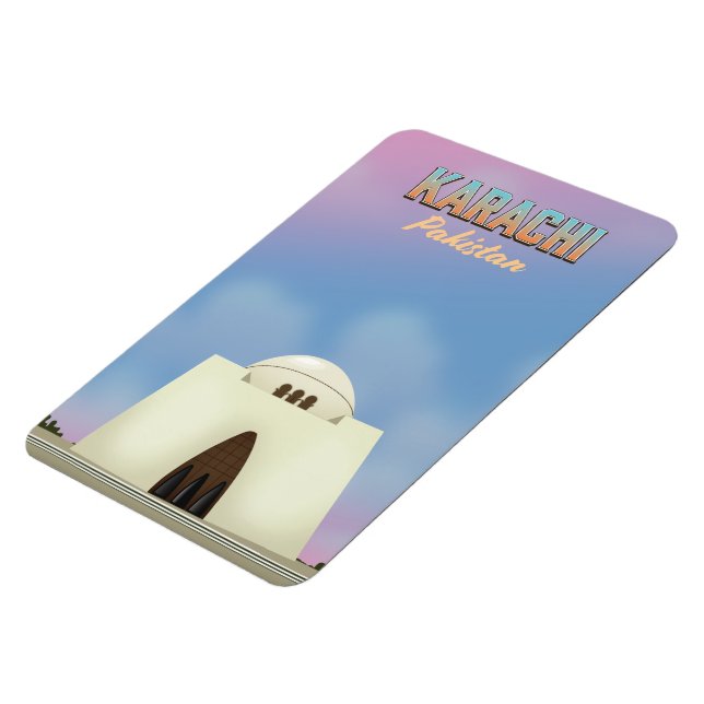 Ímã Poster de viagens Karachi Paquistão (Left Side)