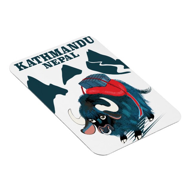 Ímã Poster de viagens Katmandu Nepal (Lado Direito)