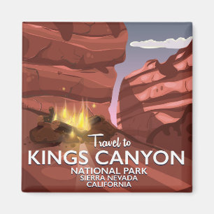 Imã Poster de viagens Kings Canyon Sierra Nevada