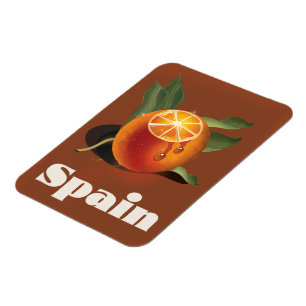 Ímã Poster de viagens laranja espanha