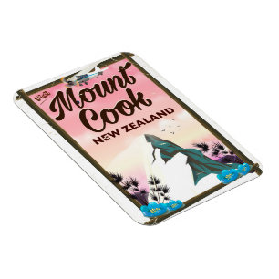 Ímã Poster de viagens Monte Cook Nova Zelândia