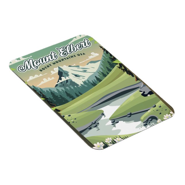 Ímã Poster de viagens Monte Elbert Rocky Mountain (Lado Direito)
