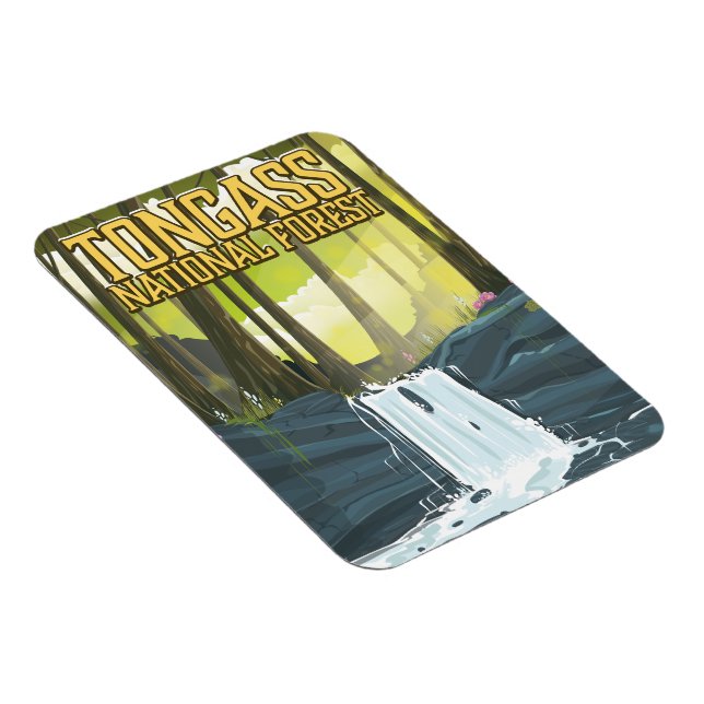 Ímã Poster de viagens Nacional da Floresta de Tongass (Lado Direito)