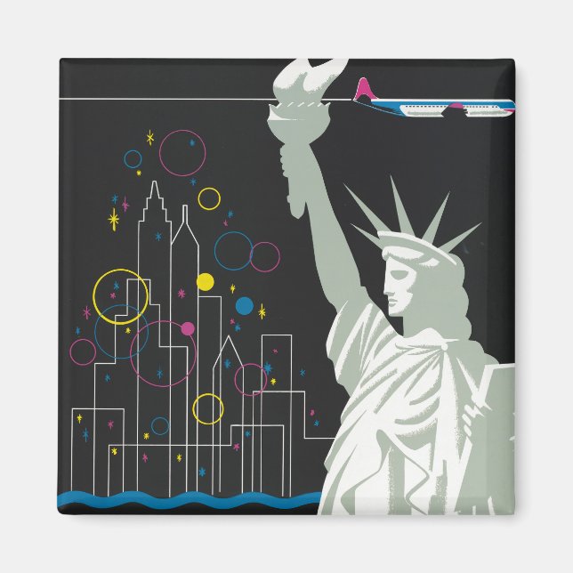 Imã Poster de viagens Para Voar Northwest Airlines (Frente)