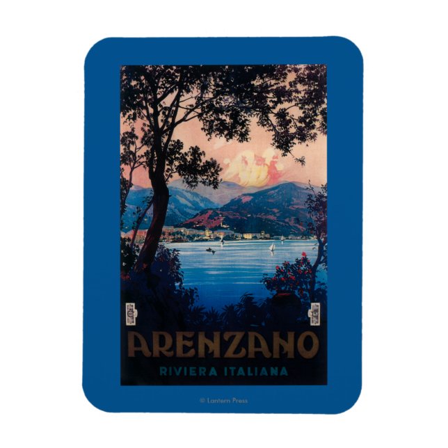 Ímã Poster de viagens Riviera Italiano (Vertical)