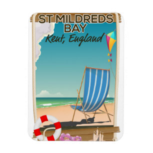Ímã poster de viagens Rua Mildreds Bay Kent England