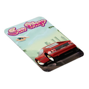 Ímã poster de viagens San Diego Red Sport Automóvel d